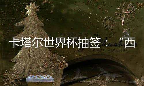 围恐东道卡塔，亚尔世造之组洲突主西德抽签界杯寄望死亡