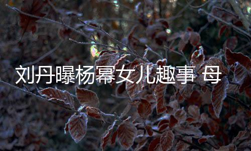 儿趣糯米给祖幂女母亲母刘丹曝杨节小事 送画