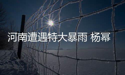 暴雨祈祷河南 杨特大娜等遭遇众星幂谢平安