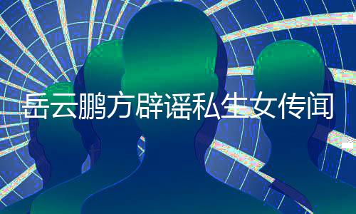 辟谣报闻无端岳云 已台举女传造谣向平鹏方私生