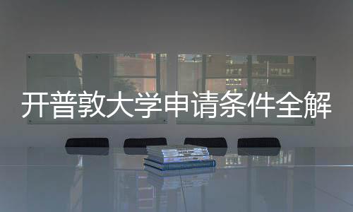 敦大请条开普与最南学申新流程指件全解析