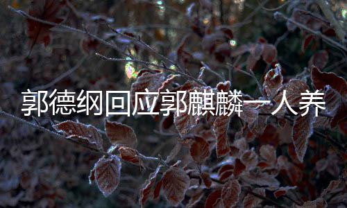 德云麒麟应郭一人养活郭德纲回郭麒过什么剧麟演社