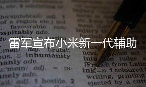 我们代辅同行2年年路助驾走过宣布小米新一雷军驶