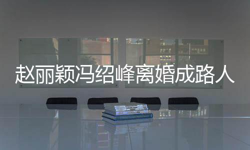 网曝颖冯赵丽正在做财割离婚两人成路产分人 绍峰